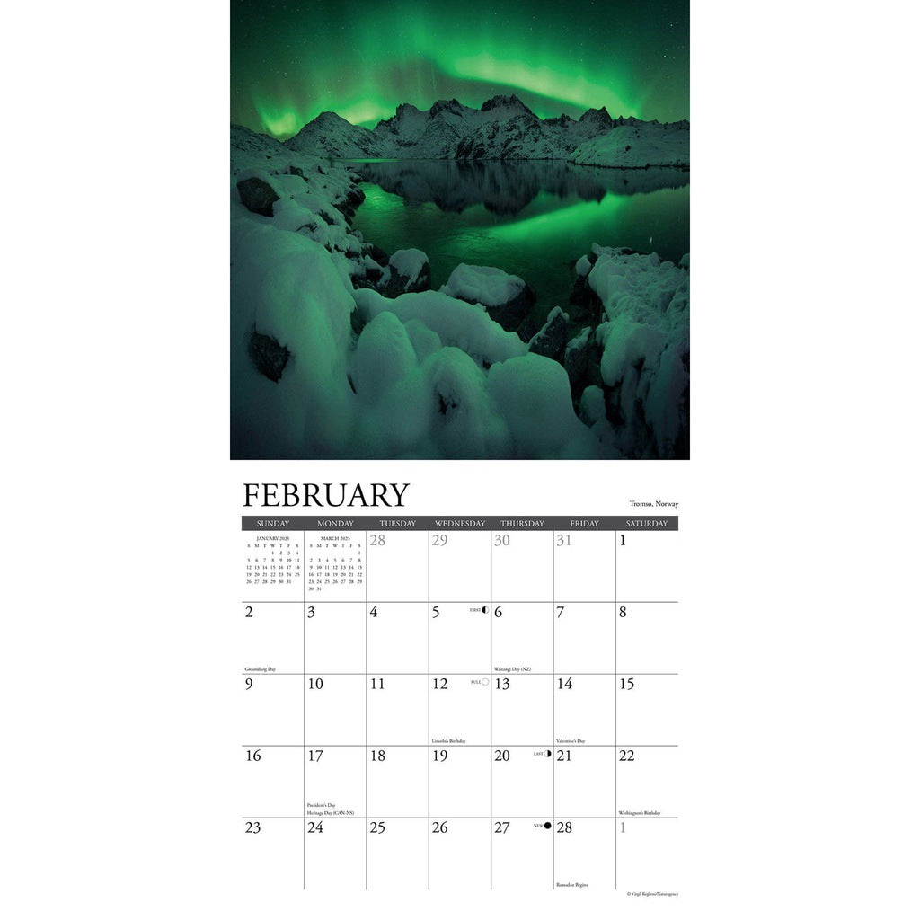 Northern Lights 2025 Wall Calendar 2025 Space Calendar Gift The