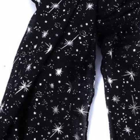 Stars Winter Scarf Women, Black Scarf Stars