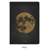 Cute mini small gold moon notebooks space gift, 2-pack, Front