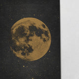 Cute mini small gold moon notebooks space gift, 2-pack