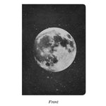 Front of Cute mini small moon notebooks space gift, 2-pack