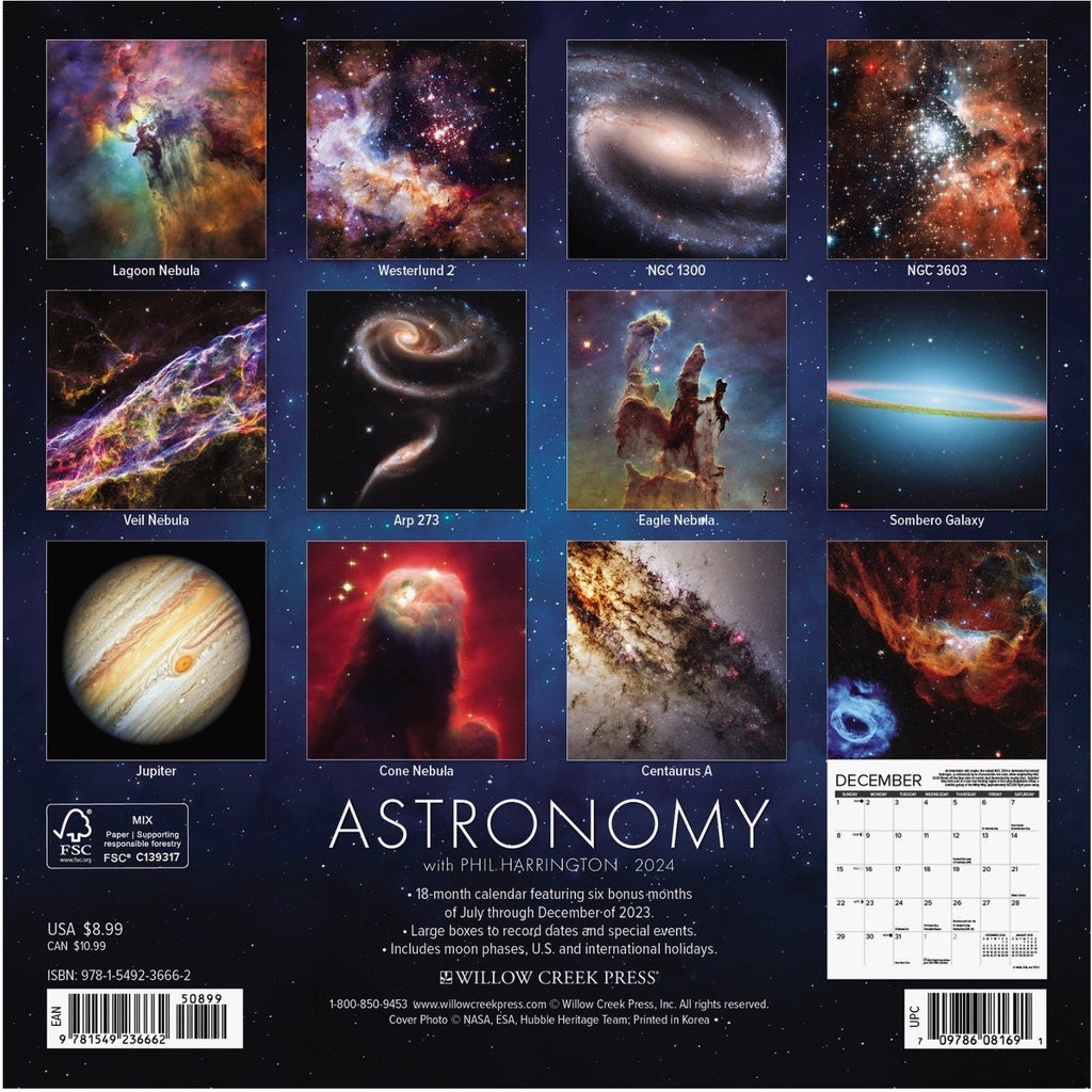 Astronomy 2024 Mini Wall Calendar - Space Calendar Gift – The ...