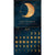 2025 Lunar Moon Phase Wall Calendar - Blue and Gold - Moon Gift