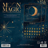 Back of 2025 Lunar Moon Phase Wall Calendar - Blue and Gold