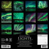 Back of Northern Lights 2025 Wall Calendar space gift