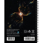 Back of Astronomy 2025 Engagement Calendar Weekly Planner Space Notebook