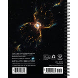 Back of Astronomy 2025 Engagement Calendar Weekly Planner Space Notebook