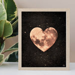 Heart Moon Print: 8"x10"