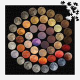 Colors of the Moon 500 piece puzzle by Galison, Space, Moon, Lunar jigsaw puzzle gift