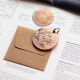 Solid copper double-sided Mars coin keychain - the perfect Mars gift for space lovers!