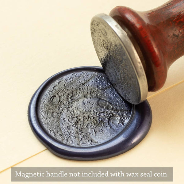 Far side of the moon magnetic wax seal coin stamp! Space-themed wax seal.