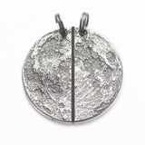 Fine silver double-sided full moon coin breakable keychain - the perfect moon gift! Showing near side of the Moon.