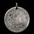 Fine silver double-sided full moon coin keychain - the perfect moon gift! Showing far side of the Moon.