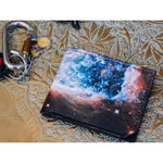 Galaxy universe space-themed genuine leather wallet!