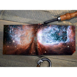 Galaxy universe space-themed genuine leather wallet!