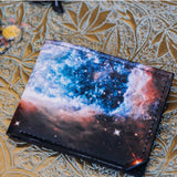 Galaxy universe space-themed genuine leather wallet!