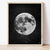 8x10" moon in space art print - shown in frame