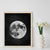 8x10" moon in space art print, shown in frame