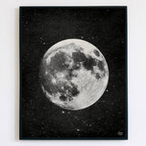 8x10" moon in space art print