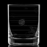 A fun space-themed whiskey glass engraved with the planets of our solar system! Mercury, Venus, Earth, Mars, Jupiter, Saturn, Uranus, and Neptune.